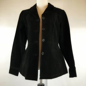 Lipstick Vintage Black Suede Leather Jacket Sz M